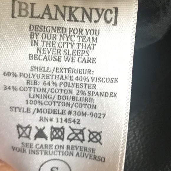 Blank NYC Jackets & Coats Blanknyc Black Faux Leather Mixed Media